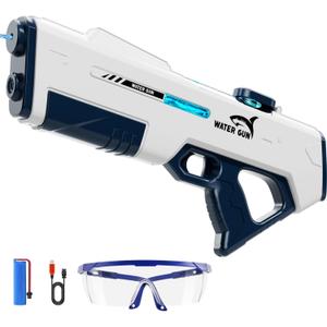 Electric Water Gun for Kids & Adult with Rechargeable Battery, Water Squirt Blaster Toy for Boys, Summer Beach Pool Backyard Outdoor Toys