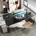 Huuger Computer Desk, 86.6 Inch Home Office Desk