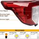 LH USA Type Tail light Include Screws Assembly Fit for 2020-2023 Ford Explorer Rear Lamp Included Plastic Screw Stud With Thread Left Driver Side FO2800275 LB5Z13405F