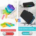 Monthly Pill Organizer 4 Times a Day, Pill Box Organizer with 32 Daily Compartments, 30 Day Pill Organizer 4X a Day Pill Holder with Hard Shell Travel Case with Weekly Pill Bag 4 Times a Day