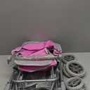Badger Basket Double Doll Stroller - Pram for Baby Doll with Adjustable Seats & Storage Basket - Fits Doll Up to 20 Inches - Best for Toddler and Kid Pretend Play Ages 3 and Up - Pink/Grey