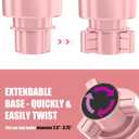 Upgraded Car Cup Holder Expander Adapter with Offset Adjustable Base, Compatible with Yeti 14/24/36/46oz Ramblers, Hydro Flasks 32/40oz, Other Large Bottles Mugs in 3.5"-4.0", Pink 1 Pack