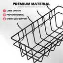 5-Piece Pegboard Baskets Set - Heavy Duty Peg Board Organizer Accessories Bin Set, Premium Black Metal Wire Baskets Tool Shelves, Wall Mount Storage for Garage Workshop Craft Room