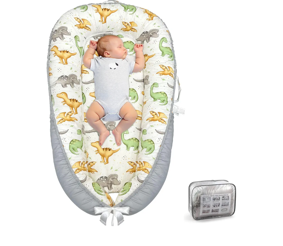 BUTOA Baby Lounger - Baby Lounger for Newborn 0-24 Months, Breathable & Soft Baby Nest, Portable and Lightweight Infant Lounger for Home and Travel, Ideal Newborn Babies Essentials Baby Shower Gifts