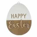 Holiday Home Easter Egg-Shaped Happy Easter Wall Decor, 14 in