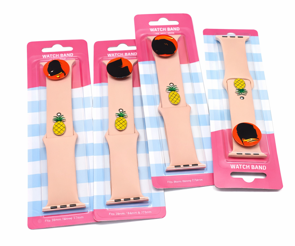 Watch Band With Charms 4pcs