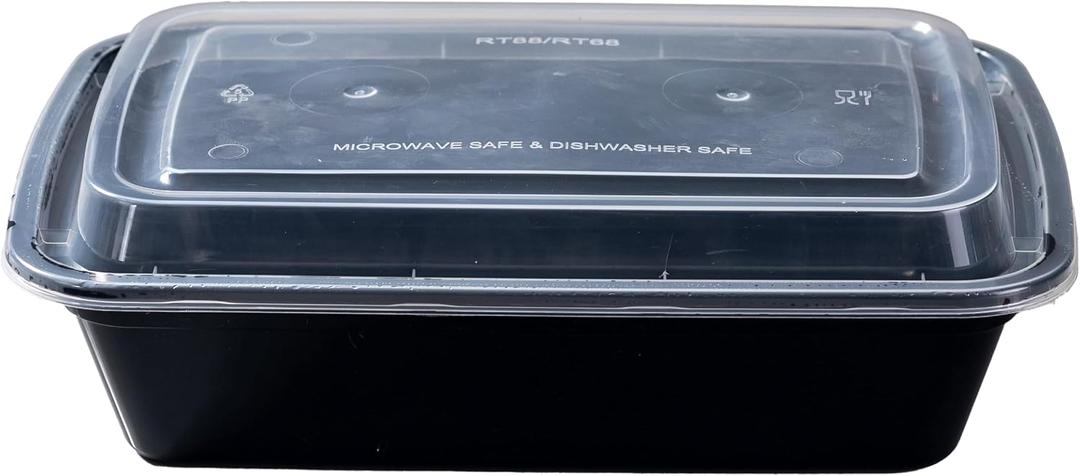 Microwave Safe Meal Prep Containers with Lids 32 oz - 150 Pack Plastic Food Storage Bowls for Lunch, Takeout, and Restaurant-Style Dining - Perfect for To-Go Meals, Salads, and Healthy Eating at Home, Small