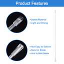 uxcell Blind Wand Replacement,2Pcs 18" Long Plastic Blind Tilt Wand with Hole, Vertical Blind Rod Stick for Window Blind Stick Wand Opener (Transparent)