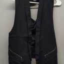 DKNY Black Sleeveless Lapel Vest Women’s S