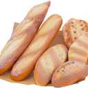 Woration 6pcs Fake Bread Set Decoration Realistic Loaves Artificial French Loaf Dessert Faux Food for Home Kitchen Bakery Display Photography Prop