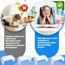 Kisston 12 Pcs Kids Lap Desk Bulk Tray Lap Table Bed Table Plastic Desk with Extra Storage Space Activities Children Portable for Kids Students Work Study School Classroom(White)