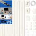 Delamu 157in Cord Hider, Cord Cover Wall Cable Management, Paintable Wire Cover for Cords, Cable Hider Raceway Kit, Cable Cover Concealer, Wire Hiders for TV on Wall, 10 X L15.7 W1.18 H0.6in, Beige