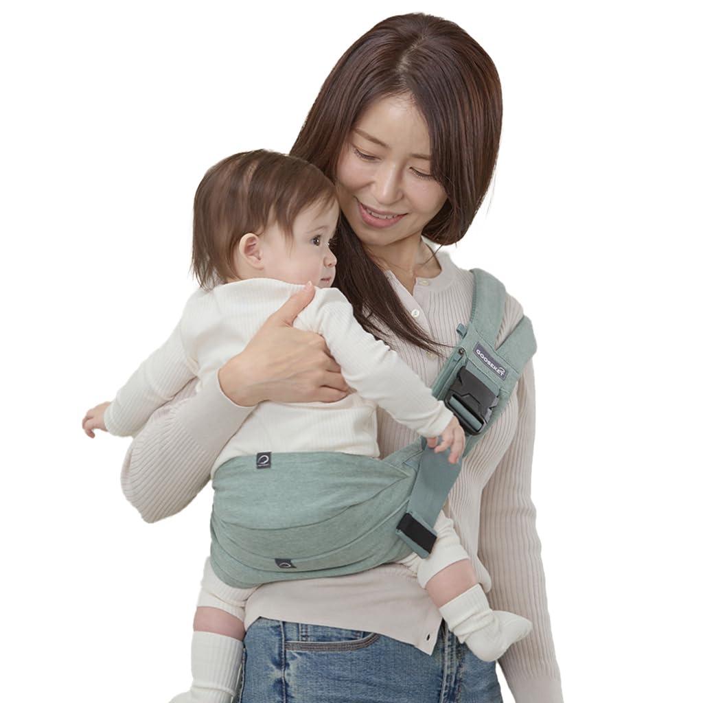 GOOSEKET 365 Toddler Carrier, 100% Cotton, Lightweight, Easy-to-USE, Portable, Suitable from 6-48 Months, Supports UP to 44LBS (Mint)