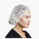 Unisex Polypropylene Bouffant Caps, 100 Piece, Color  (WHITE), Size 24"