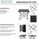 Ready Table Small Lightweight Portable Outdoor Folding Table w/Aluminum Hard Top. Useful for Beaches, Boating, Camping & More. 16x11 Portable Table w/Bag Makes for Easy Travel & Quick Setup.