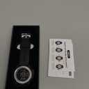 Beeasy Digital Watch Waterproof with Stopwatch Alarm Countdown Dual Time, Ultra-Thin Super Wide-Angle Display Digital Wrist Watches for Men Women (Black Dial)