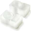 30Pcs 130ml Disposable Sauce & Dip Cups, 2Compartment Plastic Condiment Containers for Ketchup, Salad Dressing, Oil & Vinegar, Chili Sauce