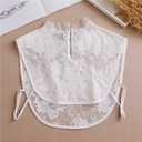 Fake Collar Detachable Dickey Collar Blouse Half Shirts Lace False Collars for Women Girls (One Size, A1-white)
