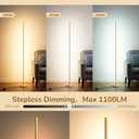 EDISHINE LED Corner Floor Lamp, Set of 2 Minimalist Dimmable Light with Remote, 57.5" Tall Standing Lamp for Living Room, Bedroom, Home Office, 7 Color Temperature 2700-6000K (Gold)