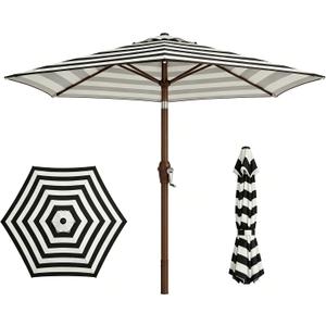 7.5ft Patio Umbrella, Outdoor Table Market Umbrella with Smooth Crank Lift, 6 Windproof Fiberglass Ribs, UPF50+ UV Protection for Deck, Pool, Garden and Backyard