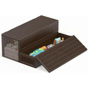 CAMMOO Hot Tub Steps with Storage, Pool Ladder, Spa Steps Outdoor, Brown