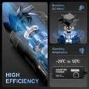 Hon&Guan 8 Inch Inline Booster Duct Fan with Speed Controller - 623 CFM Airflow with 44W Ultra-Low Power and Low Noise