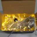 Valentine's Day Decorations Lights Outdoor, Ice Light Yellow 33FT 306 LED 8 Modes Plug in Twinkle Fairy Light String with Remote Timer Memory for Roofline Yard Party Wedding Camping Decor (Warm White)