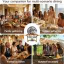 6QT Stainless Steel Chafing Dishes for Buffet, Round Chafing Dish Buffet Set 4 Pack with Smooth Edge Lid, Food Warmers for Parties Buffet Golden & Silver