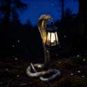 QZJDDZSW Solar Garden Outdoor Statues Snake with Solar Lights Outdoor Christmas Decorations - Lawn Decor Snake Statue for Patio, Balcony, Yard Ornament - Unique Housewarming Gifts11.22" Brass Color