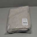 NICETOWN 100% Blackout Curtains for Bedroom & Nursery - Thermal Insulated Rod Pocket Drapes, Faux Linen Textured Draperies with Gray Blackout Liner, Natural, W52 x L80 in, 2 Panels