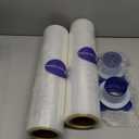 International Plastics Co. 15" Plastic Stretch Film/Wrap with Tension Handles 1200ft 500% Stretch Clear Durable Adhering Packing Moving Packaging Heavy Duty Shrink (80 Gauge Tension Handles, 2 Pack)
