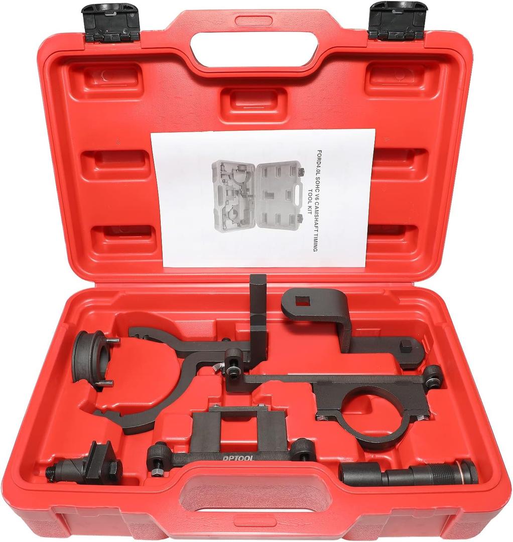 DPTOOL Camshaft Timing Tool Kit Compatible with Ford Land Rover Explorer Mustang Ranger Mercury Mountaineer Mazda 4.0L 4015CC SOHC V6 8 Pieces