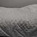 Sunheir Washable Large Dog Bed Covers Soft Plush Replacement, Waterproof Dog Bed Liner, Pet Bed Cover with Zipper 35x22x3 Inches, Grey, Cover Only