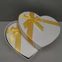 Resurhang White 4 Pcs Valentines Heart Shaped Gift Box with Lid for Flower Arrangement Large Present Gift Box for Valentine's Day Wedding Birthday Anniversary Party (Classic)