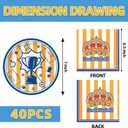 40pcs Soccer Star Themed Party Decorations Football Theme Plates and Napkins for Kid Boy Soccer Party Decoration.Suitable for 20 Guests.