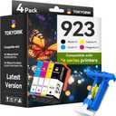 TOKYOINK 923 Ink Cartridges Combo Pack 4 Pack Replacement for HP923 923 Ink Cartridges for OfficeJet 8120 8122e 8123 OfficeJet Pro 8130 8135e 8138e 8139e Printer Latest Version Without Chip 4 Pack
