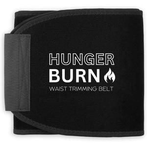 HungerBelt - Hunger Control for Waist Slimming | Unisex Adjustable Band for Men & Women (Patent Pending) Black