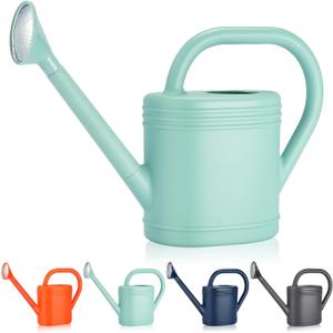 1 Gallon Watering Can for Indoor Plants, Garden Watering Cans for Outdoor Plant House Flower, Modern Plant Watering Can Large Long Spout with Sprinkler Head (Green)