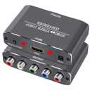 HDMI to Component Video Converter, HDMI to Ypbpr Scaler + R/L Audio Output Converter Adapter Support 1080p for PS3,DVD(Aluminum)