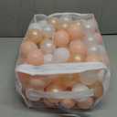 Realhaha Ball Pit Balls Plastic Balls for Baby Girls Toddlers Kids Play Tent Pool Playhouse Playpen Party Decoration, Pink White