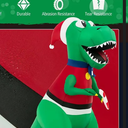  6Ft Christmas Inflatable Dinosaur Indoor & Outdoor Christmas Decoration