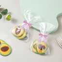 50 Pcs 5 Inches Twist Tie Satin Ribbon Bows Pretied Premade Craft Bows for Treat Bags Gift Wrapping Basket Wedding Baby Shower Brithday Christmas Party (Pink)