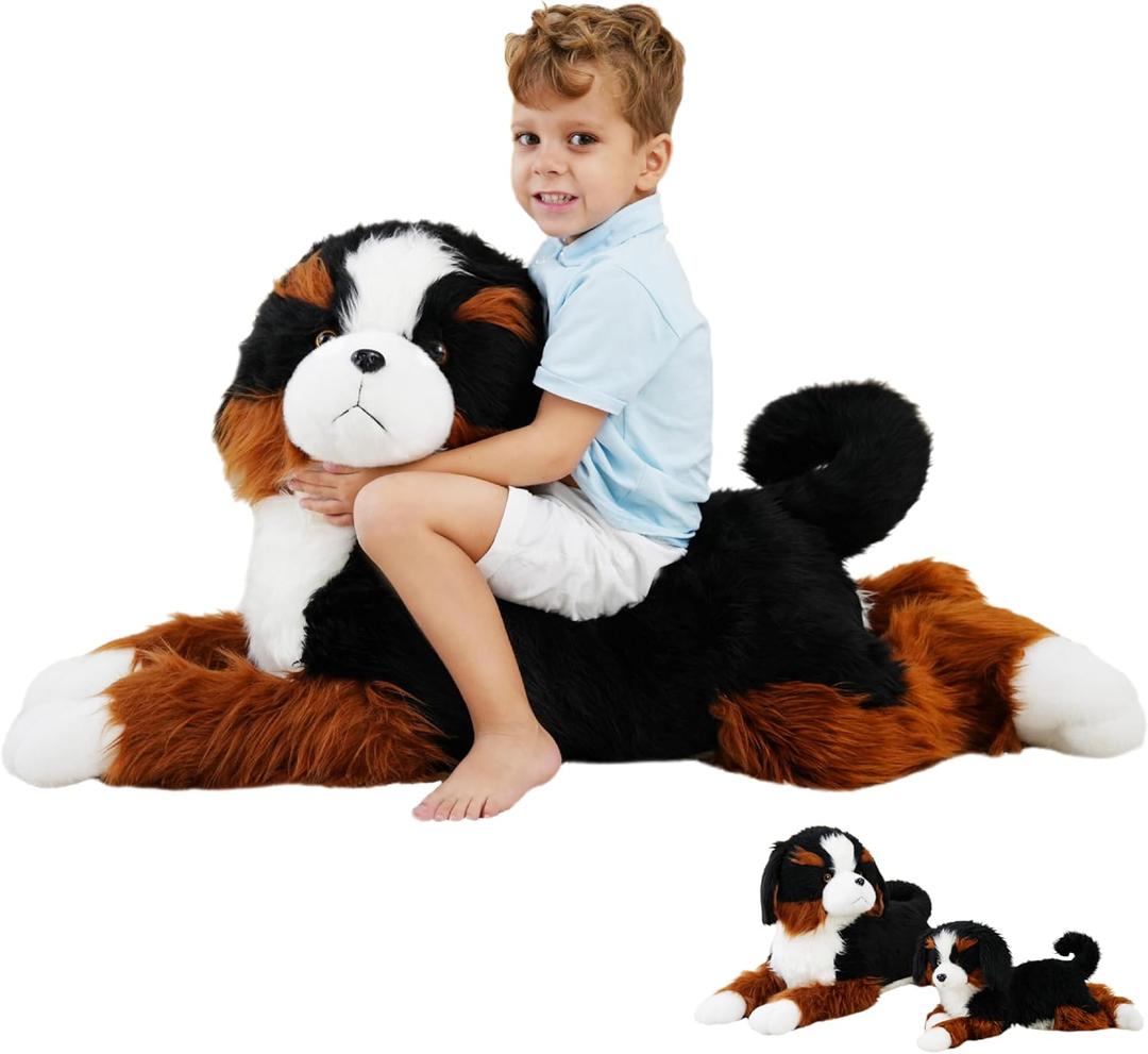 Giant Dog Stuffed Animals, Soft Large Dog Plush, Bernese Mountain Dog Stuffed Animal, Toy Gifts for Kids & Adults, 4.5 lbs, 40 inch