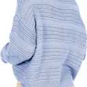 Girls Pullover Sweater Crewneck Long Sleeve Solid Soft Knit Sweater (7-8 Years, Blue)