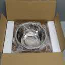 Spacnom Elevated Dog Bowls for Large Dogs, Raised Dog Bowl Stand with Two X-Large Stainless Steel Bowls for Dogs, 3.5L Capacity, Rustic Walnut