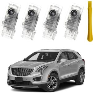4Pcs Car Door Lights Logo Projector for SRX CT6 CT5 XTS ATS-L XT4 XT5 XT6,Never Fade LED Door Projector,Puddle Lights for Welcome Courtesy Light,Shadow Ghost Light,Car Accessories