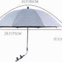 Baby Pram Umbrella with Adjustable Universal Clamp,Children Buggy Sun-Proof Parasol with Clip On UPF 50+ Great for Pushchair,Strollers