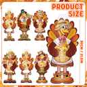 6 Pcs Thanksgiving Turkey Windsocks Thanksgiving Outdoor Decorations Boy Girl Turkey Hanging Windsocks for Tree Lawn Patio Fall Yard Decor for Home Party Garden Wall Balcony Decoration