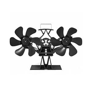 HIDALIFE Wood Stove Fan for Heater, 12 Blades Heat Powered Dual Motor Fan with Heater Top Tray Compatible for Propane Heater, Accessories for Gas Wood Burner Stove Tent Camping