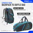 JOOLA Tour Elite Pro Pickleball Bag – Backpack & Duffle Bag for Paddles & Pickleball Accessories – Thermal Insulated Pockets Hold 4+ Paddles - Includes Fence Hook